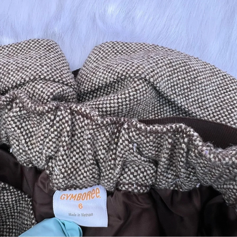 Gymboree Girls‎ Brown Tweed Shorts Size 6 Ribbon Waist